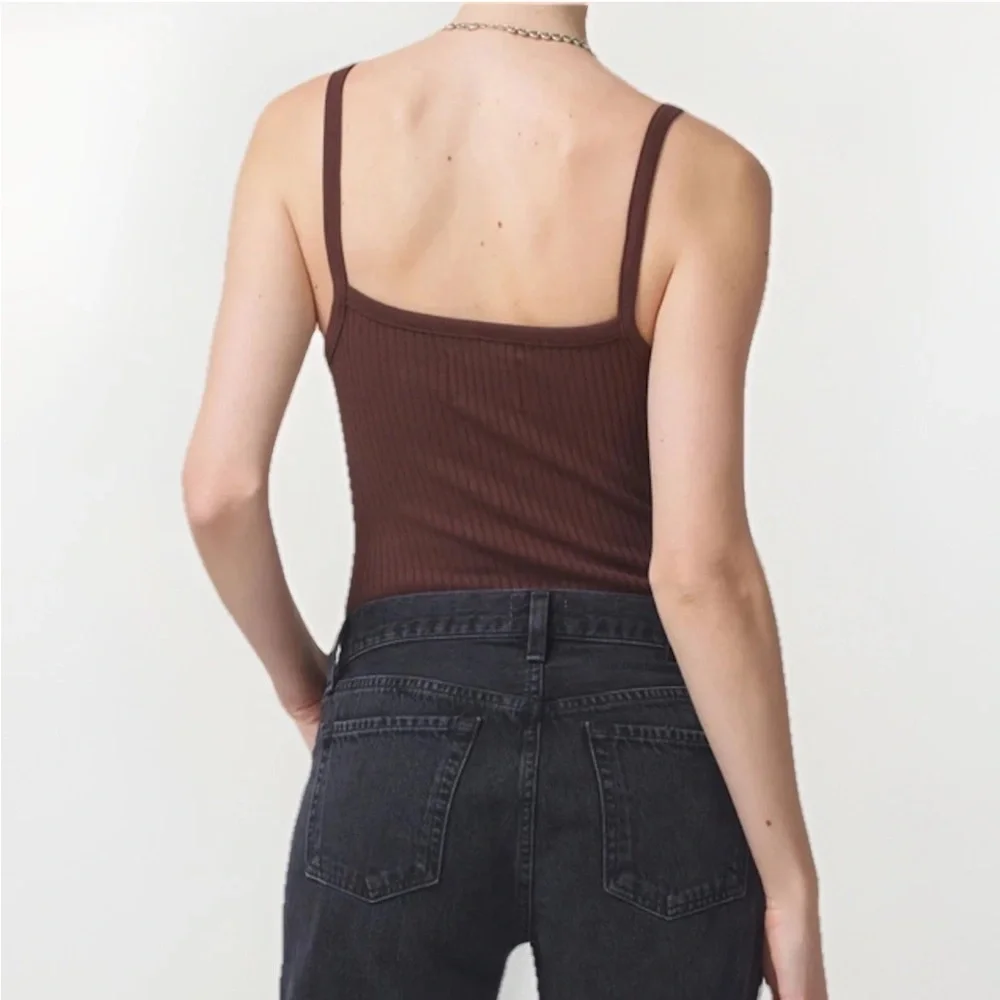 NWT Citizens of Humanity Harper Bodysuit Size XL In Bronze Brown Anthropologie - Picture 11 of 11